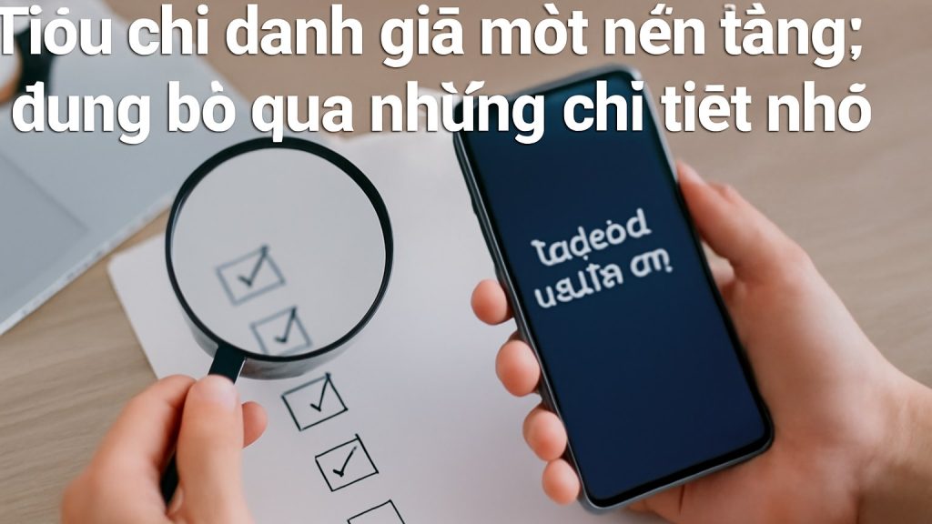 Minh họa: Tiêu chí đánh giá một nền tảng: đừng bỏ qua những chi tiết nhỏ
